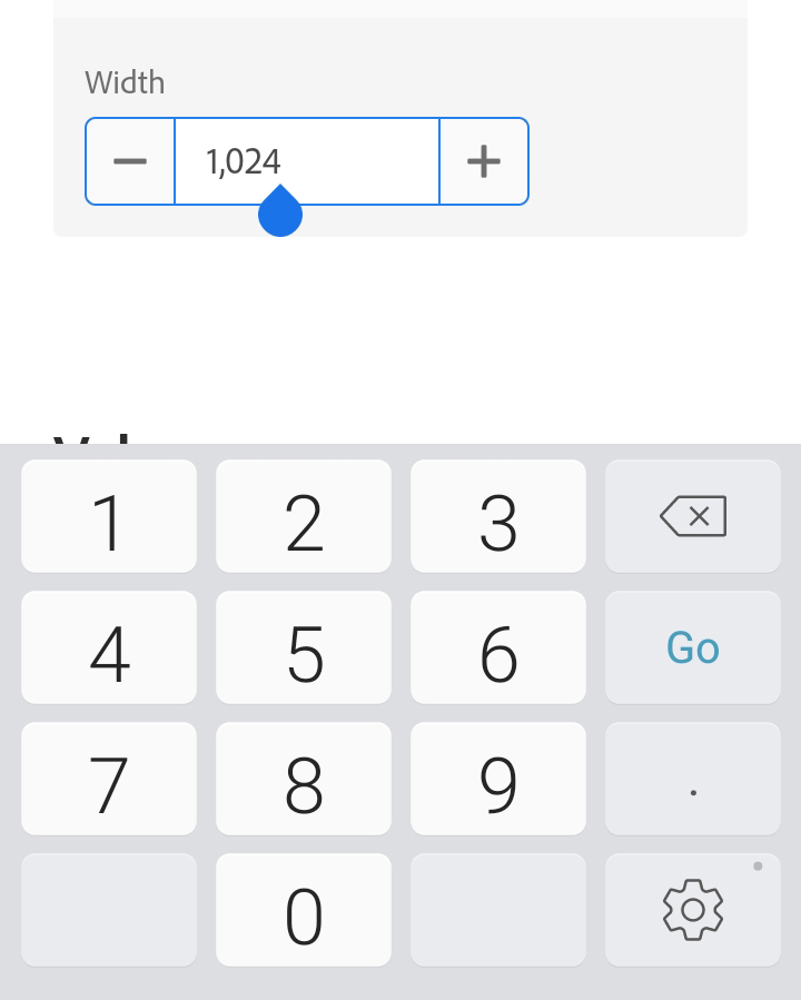 Android screenshot of example NumberField inputMode="decimal"