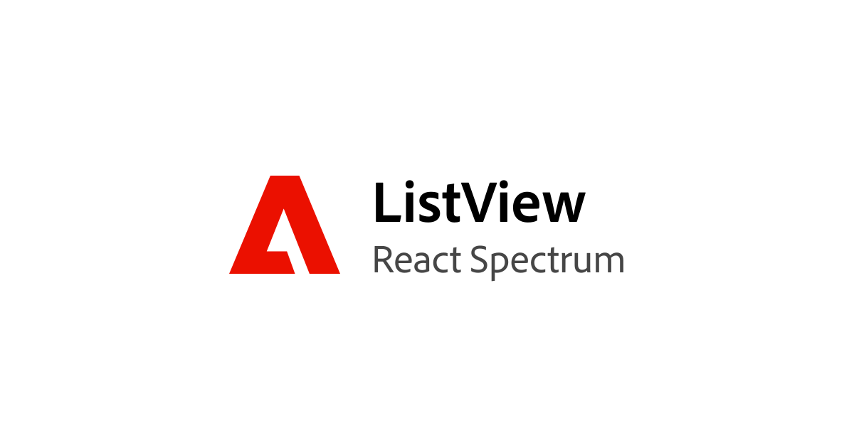 ListView | React Spectrum